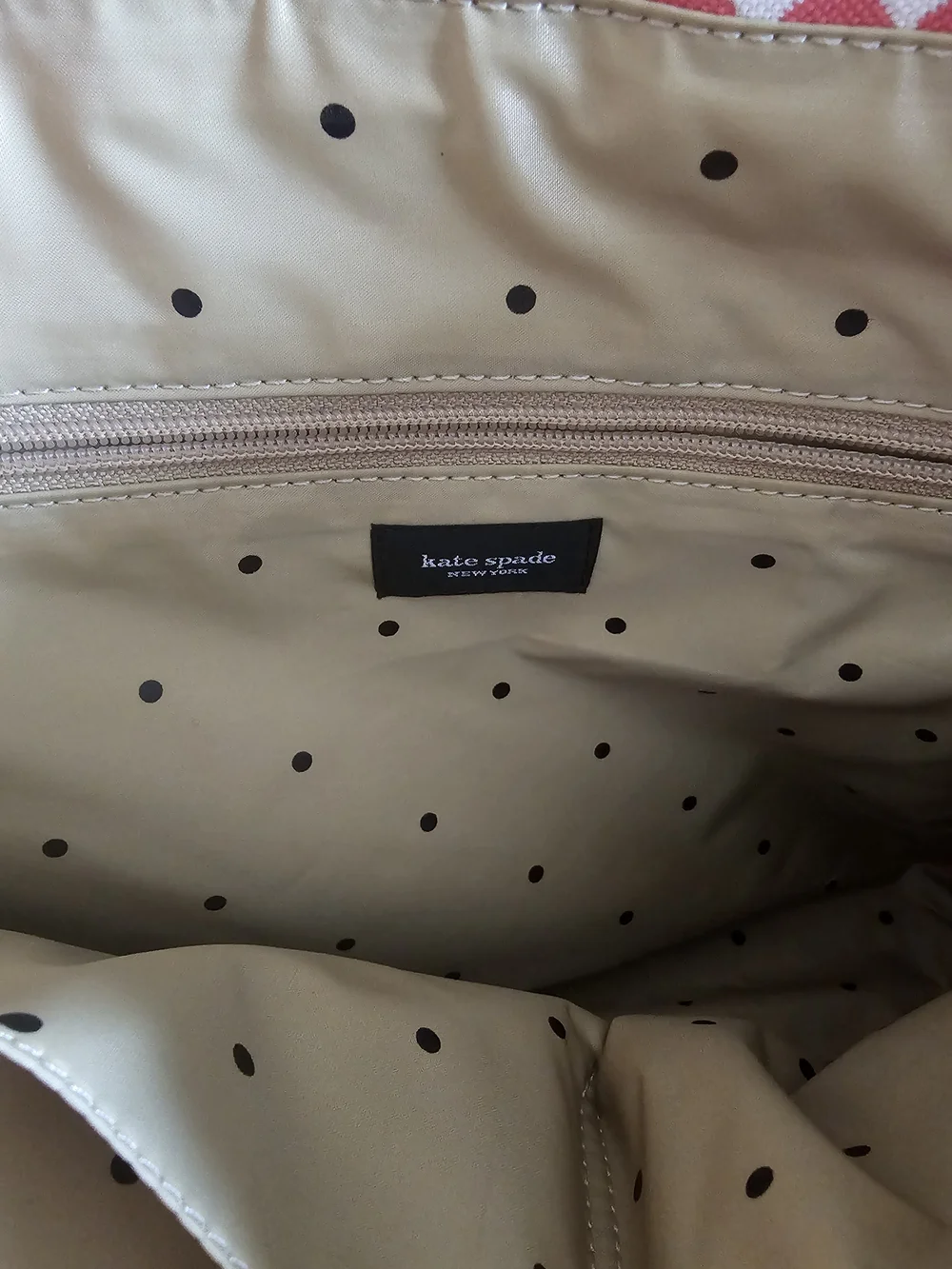 kate spade Pink Dot Messenger Bag with Beige Strap - Picture 4 of 7
